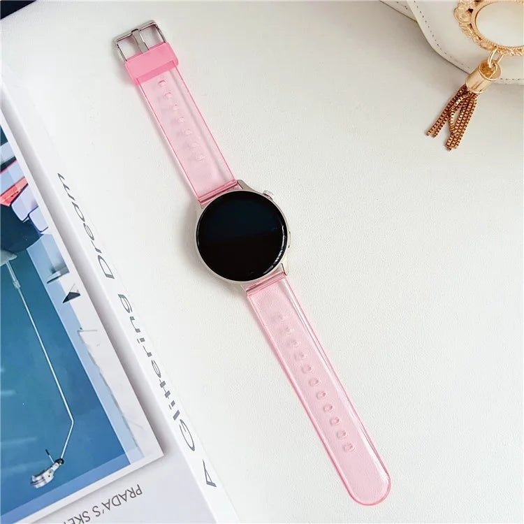 For Samsung Galaxy Watch3 45mm / Huawei Watch GT 4 46mm Band 22mm TPU Wrist Strap Pink