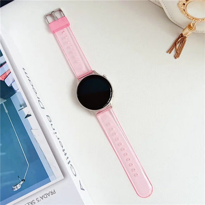 For Samsung Galaxy Watch3 45mm / Huawei Watch GT 4 46mm Band 22mm TPU Wrist Strap Pink