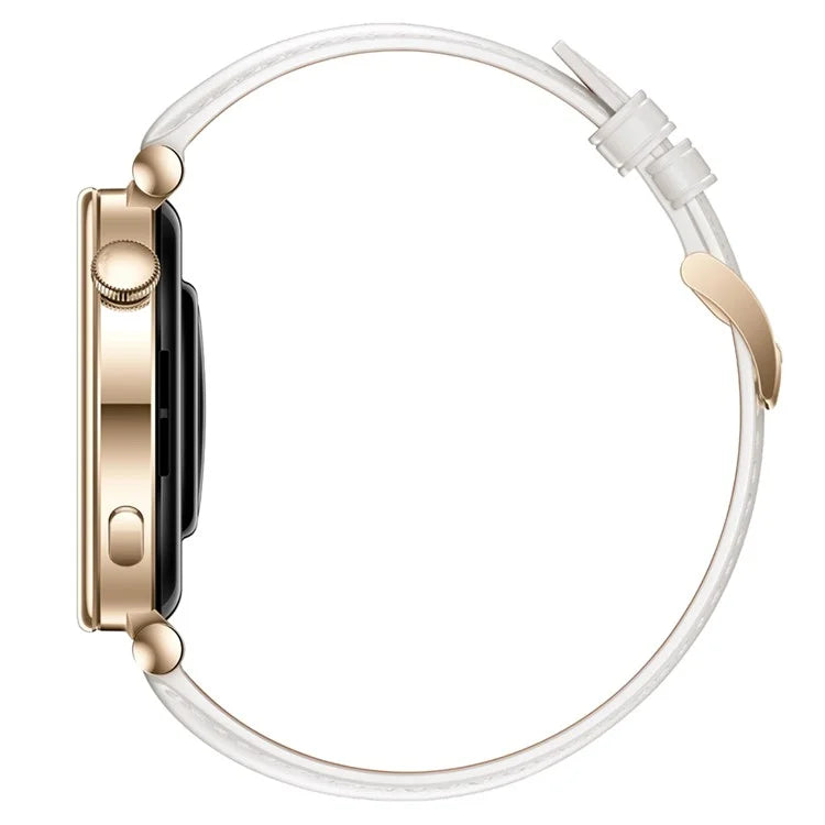 For Huawei Watch GT 4 41mm / Garmin Venu 3S 18mm Watch Band Genuine Cow Leather Wrist Strap