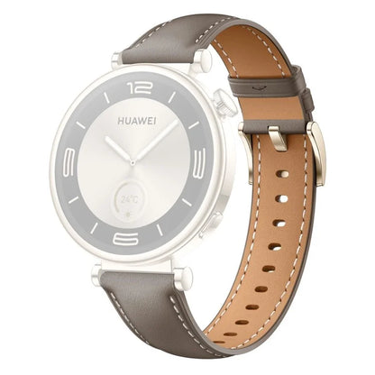 For Huawei Watch GT 4 41mm / Garmin Venu 3S 18mm Watch Band Genuine Cow Leather Wrist Strap