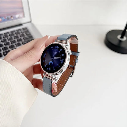 For Samsung Galaxy Watch6 Classic / Watch6 PU Leather Watch Band 20mm Adjustable Wrist Strap