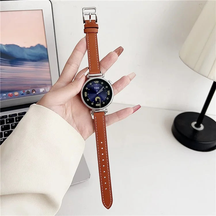 For Samsung Galaxy Watch6 Classic / Watch6 PU Leather Watch Band 20mm Adjustable Wrist Strap