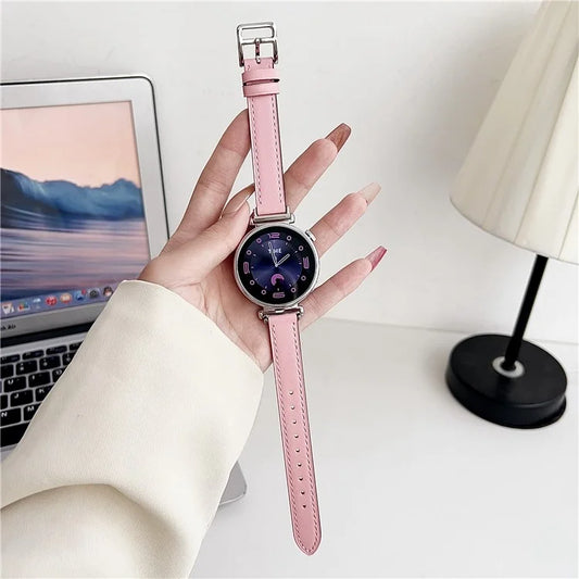 For Samsung Galaxy Watch3 45mm / Gear S3 Classic 22mm Wrist Strap PU Leather Smart Watch Band