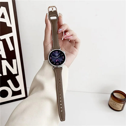 For Samsung Galaxy Watch6 Classic / Watch6 Wrist Band 20mm PU Leather Wrist Strap Replacement
