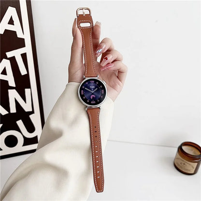 For Samsung Galaxy Watch6 Classic / Watch6 Wrist Band 20mm PU Leather Wrist Strap Replacement