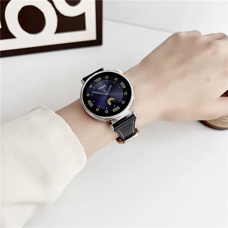 For Samsung Galaxy Watch6 Classic / Watch6 Wrist Band 20mm PU Leather Wrist Strap Replacement