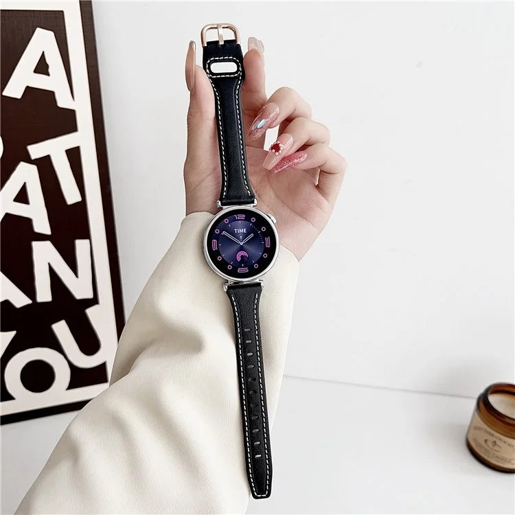 For Samsung Galaxy Watch6 Classic  /  Watch6 Wrist Band 20mm PU Leather Wrist Strap Replacement