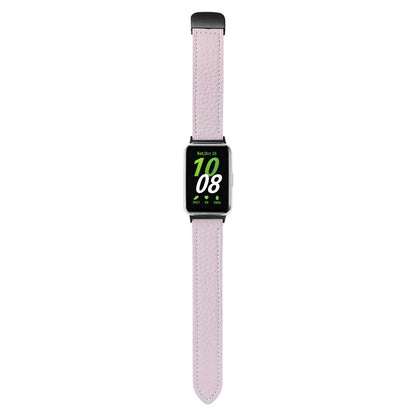 For Samsung Galaxy Fit3 Watch Strap Litchi Texture Genuine Cow Leather Magnetic Band