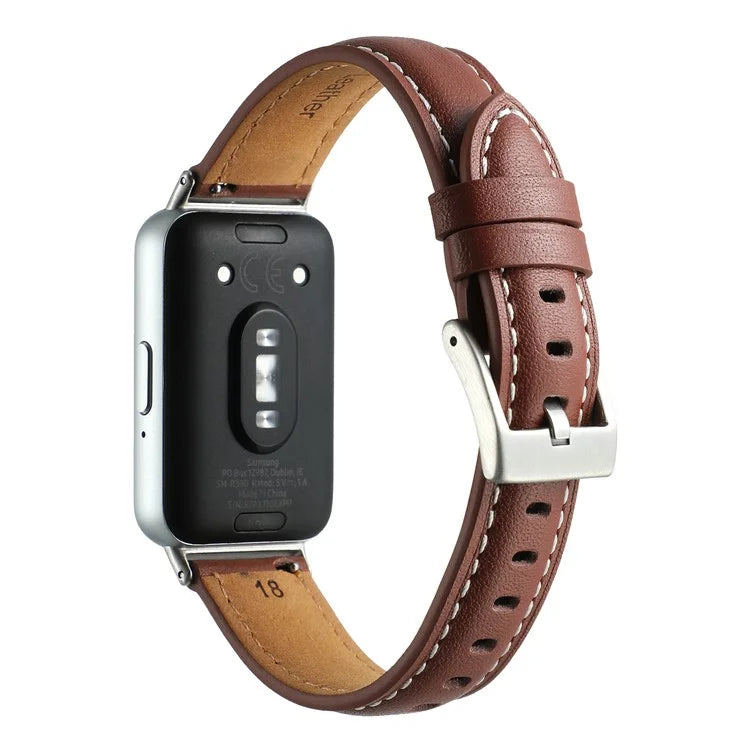For Samsung Galaxy Fit3 Watch Band Cowhide Leather Strap Replacement