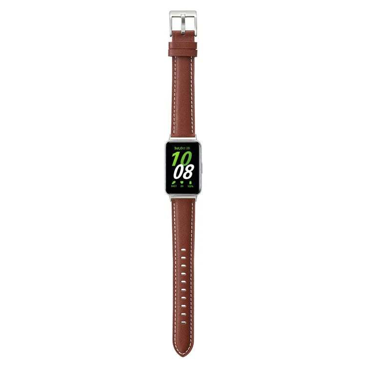 For Samsung Galaxy Fit3 Watch Band Cowhide Leather Strap Replacement