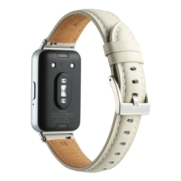 For Samsung Galaxy Fit3 Watch Band Cowhide Leather Strap Replacement