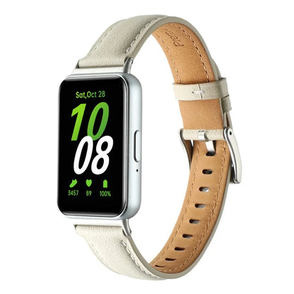 For Samsung Galaxy Fit3 Watch Band Cowhide Leather Strap Replacement