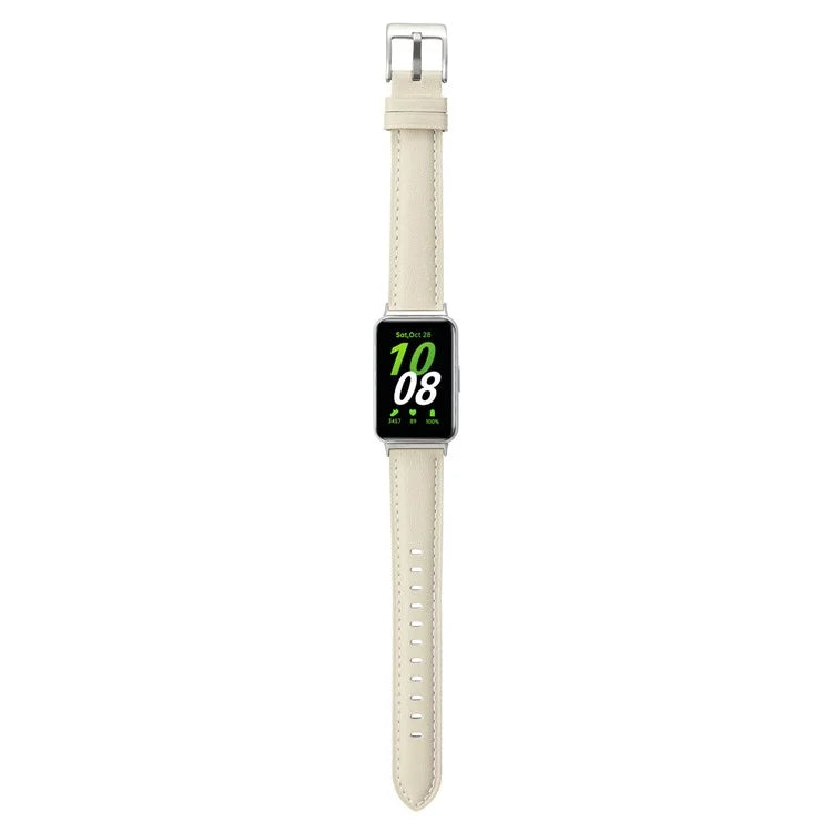 For Samsung Galaxy Fit3 Watch Band Cowhide Leather Strap Replacement