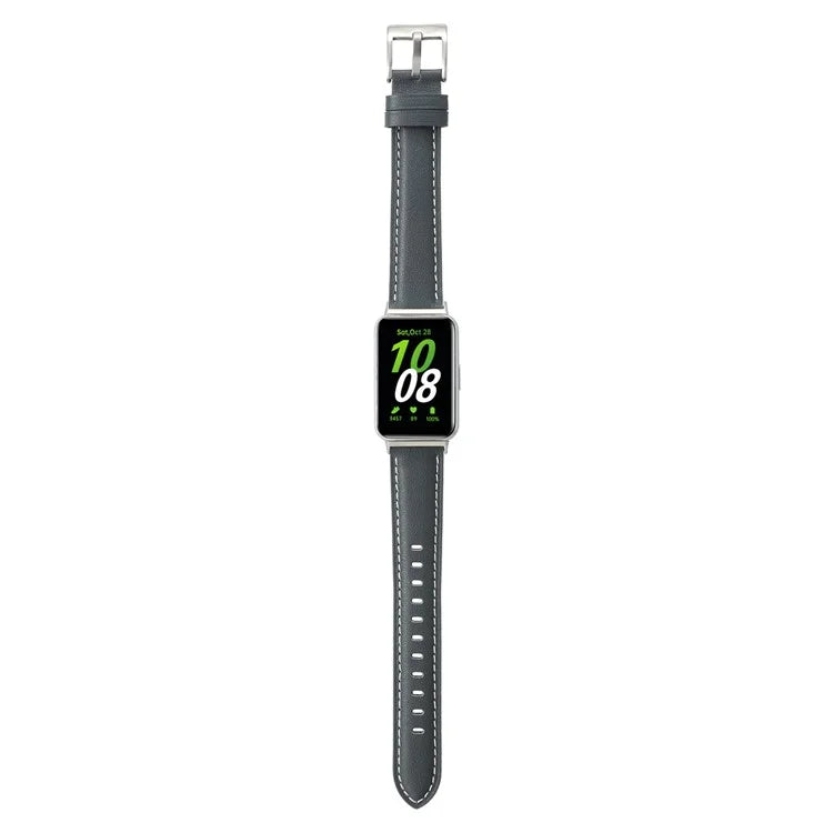 For Samsung Galaxy Fit3 Watch Band Cowhide Leather Strap Replacement
