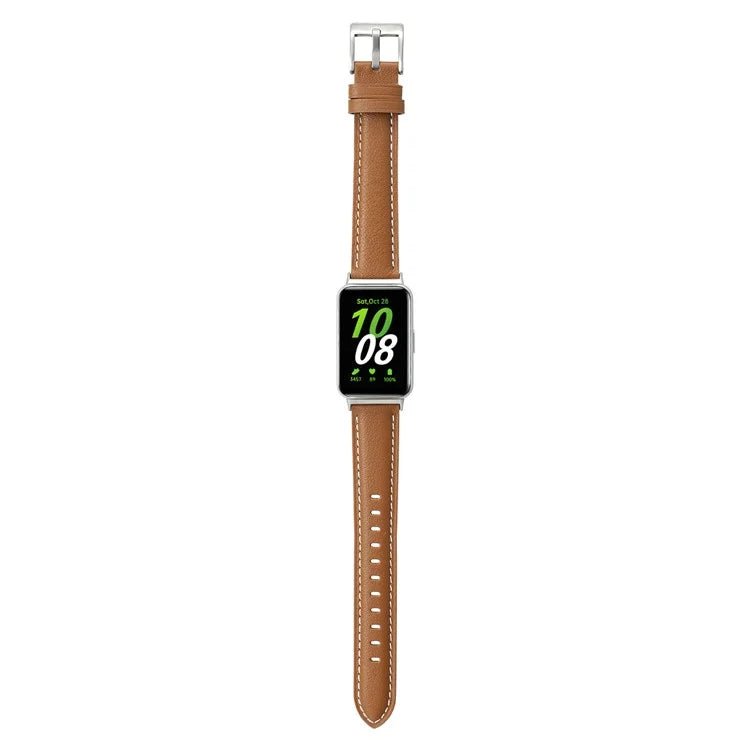 For Samsung Galaxy Fit3 Watch Band Cowhide Leather Strap Replacement