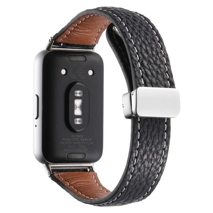For Samsung Galaxy Fit3 Watch Band Slim Genuine Cow Leather Magnetic Replacement Strap