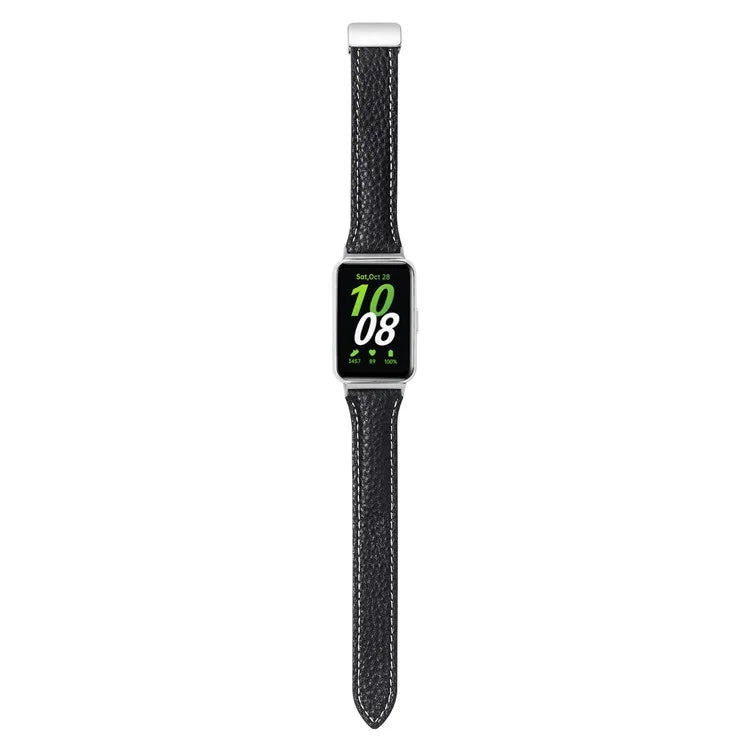 For Samsung Galaxy Fit3 Watch Band Slim Genuine Cow Leather Magnetic Replacement Strap