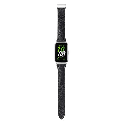 For Samsung Galaxy Fit3 Watch Band Slim Genuine Cow Leather Magnetic Replacement Strap