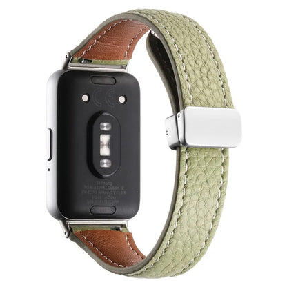 For Samsung Galaxy Fit3 Watch Band Slim Genuine Cow Leather Magnetic Replacement Strap