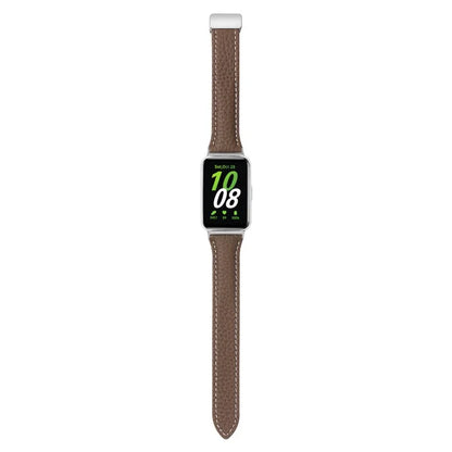 For Samsung Galaxy Fit3 Watch Band Slim Genuine Cow Leather Magnetic Replacement Strap
