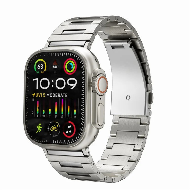 Titanium Alloy Strap for Apple Watch Series 9 8 7 41mm / 6 5 4 SE SE (2022) SE (2023) 40mm / 3 2 1 38mm Silver Band