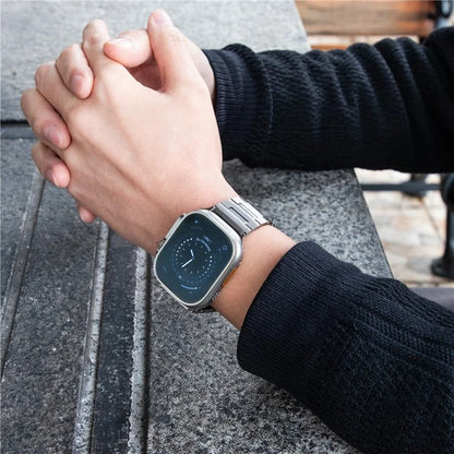 Titanium Alloy Strap for Apple Watch Series 9 8 7 41mm / 6 5 4 SE SE (2022) SE (2023) 40mm / 3 2 1 38mm Silver Band