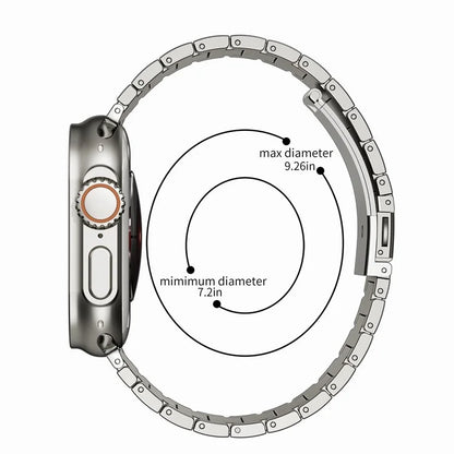 Titanium Alloy Strap for Apple Watch Series 9 8 7 41mm / 6 5 4 SE SE (2022) SE (2023) 40mm / 3 2 1 38mm Silver Band