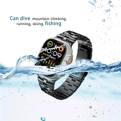 For Apple Watch Ultra 2 Ultra 49mm / Series 9 8 7 45mm / 6 5 4 SE (2022) SE (2023) SE 44mm / 3 2 1 42mm Metal Wrist Band