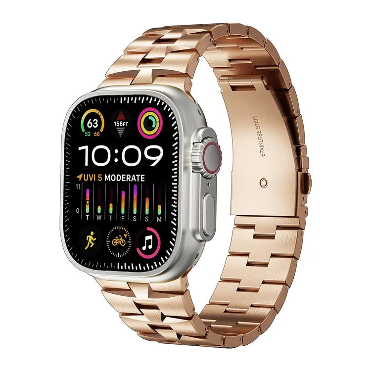 For Apple Watch Ultra 2 Ultra 49mm / Series 9 8 7 45mm / 6 5 4 SE (2022) SE (2023) SE 44mm / 3 2 1 42mm Metal Wrist Band