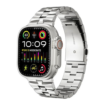 For Apple Watch Ultra 2 Ultra 49mm / Series 9 8 7 45mm / 6 5 4 SE (2022) SE (2023) SE 44mm / 3 2 1 42mm Metal Wrist Band