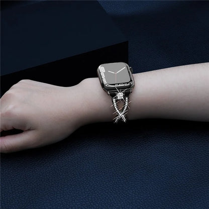 For Apple Watch Ultra 49mm / Ultra 2 49mm / Series 9 / 8 / 7 45mm / 6 / 5 / 4 / SE / SE (2022) / SE (2023) 44mm / 3 / 2 / 1 42mm Cross Design Strap