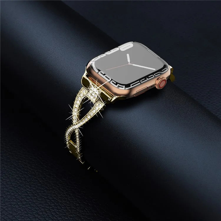 For Apple Watch Ultra 49mm / Ultra 2 49mm / Series 9 / 8 / 7 45mm / 6 / 5 / 4 / SE / SE (2022) / SE (2023) 44mm / 3 / 2 / 1 42mm Cross Design Strap