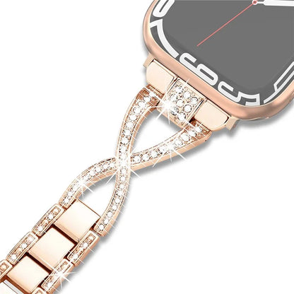 For Apple Watch Ultra 49mm / Ultra 2 49mm / Series 9 / 8 / 7 45mm / 6 / 5 / 4 / SE / SE (2022) / SE (2023) 44mm / 3 / 2 / 1 42mm Cross Design Strap