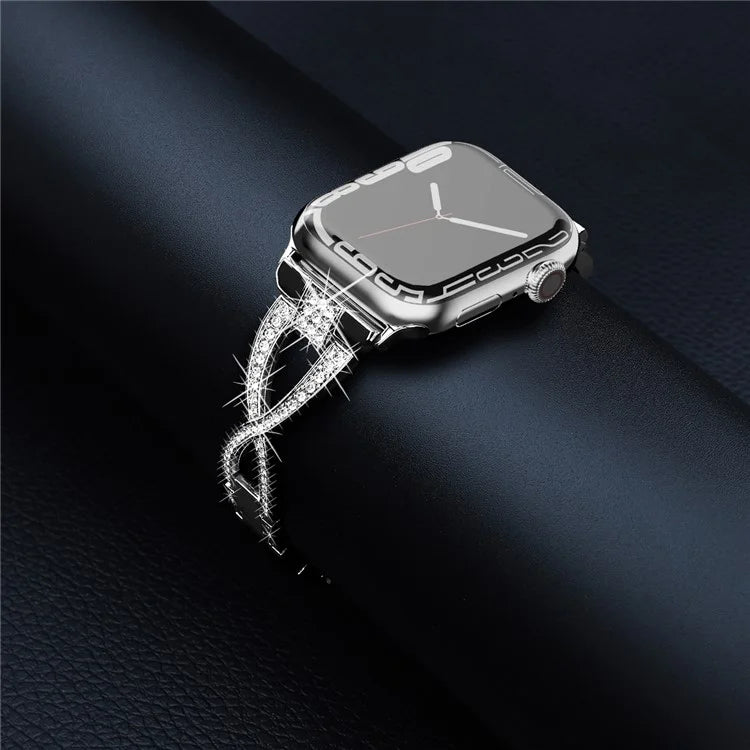 For Apple Watch Ultra 49mm / Ultra 2 49mm / Series 9 / 8 / 7 45mm / 6 / 5 / 4 / SE / SE (2022) / SE (2023) 44mm / 3 / 2 / 1 42mm Cross Design Strap