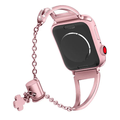 For Apple Watch Ultra 49mm / Ultra 2 49mm / Series 9 / 8 / 7 45mm / 6 / 5 / 4 / SE / SE (2022) / SE (2023) 44mm / 3 / 2 / 1 42mm Hollow Triangle Slider Bracelet