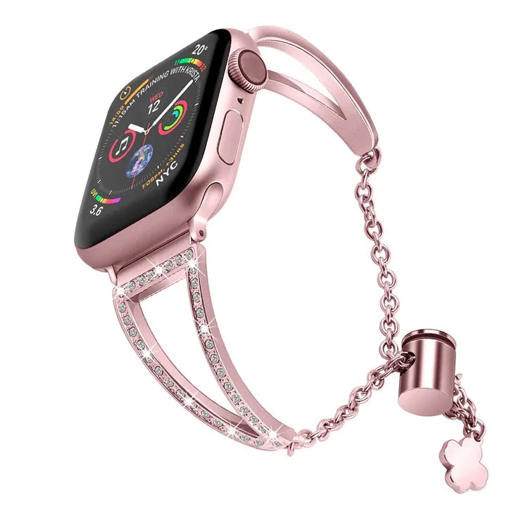 For Apple Watch Ultra 49mm / Ultra 2 49mm / Series 9 / 8 / 7 45mm / 6 / 5 / 4 / SE / SE (2022) / SE (2023) 44mm / 3 / 2 / 1 42mm Hollow Triangle Slider Bracelet