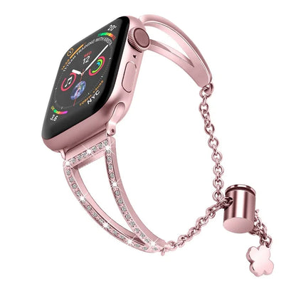 For Apple Watch Ultra 49mm / Ultra 2 49mm / Series 9 / 8 / 7 45mm / 6 / 5 / 4 / SE / SE (2022) / SE (2023) 44mm / 3 / 2 / 1 42mm Hollow Triangle Slider Bracelet