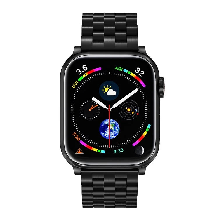 For Apple Watch Series 9 / 8 / 7 41mm / SE (2023) / SE(2022) / SE / 6 / 5 / 4 40mm / 3 / 2 / 1 38mm 5-Bead Metal Strap
