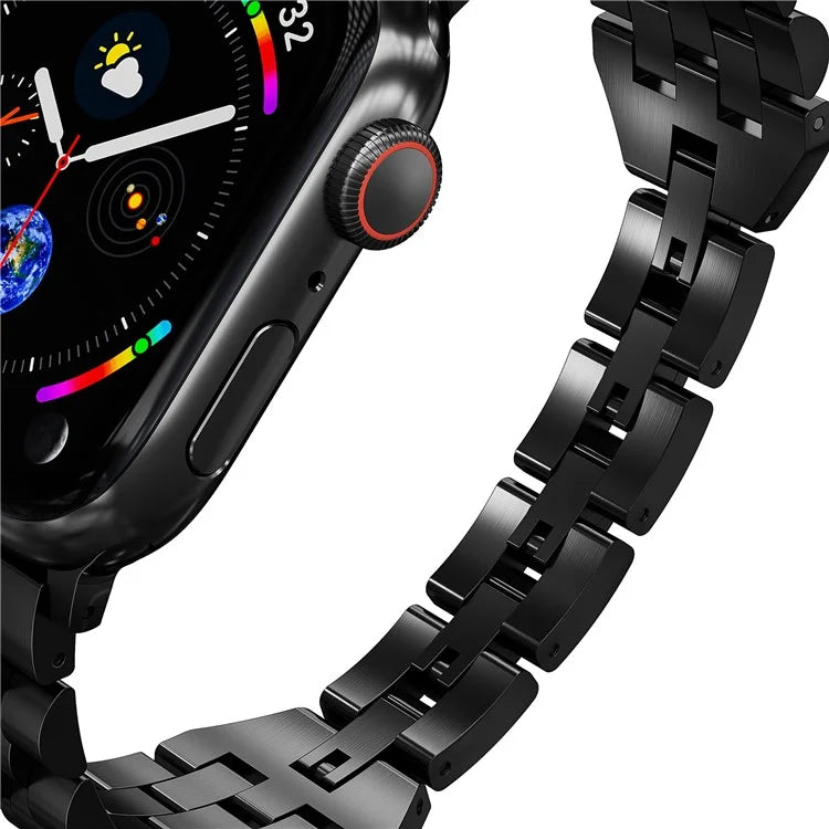 For Apple Watch Series 9 / 8 / 7 41mm / SE (2023) / SE(2022) / SE / 6 / 5 / 4 40mm / 3 / 2 / 1 38mm 5-Bead Metal Strap