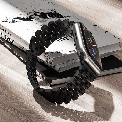 For Apple Watch Series 9 / 8 / 7 41mm / SE (2023) / SE(2022) / SE / 6 / 5 / 4 40mm / 3 / 2 / 1 38mm 5-Bead Metal Strap