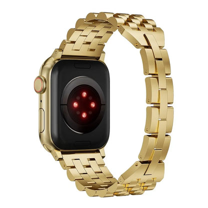 For Apple Watch Series 9 / 8 / 7 41mm / SE (2023) / SE(2022) / SE / 6 / 5 / 4 40mm / 3 / 2 / 1 38mm 5-Bead Metal Strap