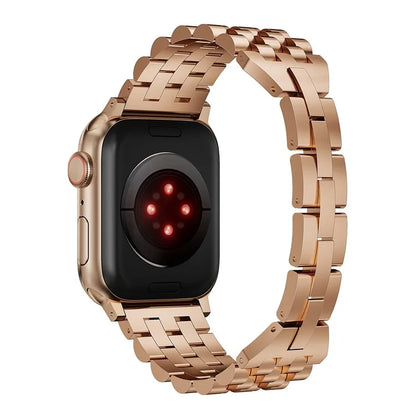 For Apple Watch Series 9 / 8 / 7 41mm / SE (2023) / SE(2022) / SE / 6 / 5 / 4 40mm / 3 / 2 / 1 38mm 5-Bead Metal Strap