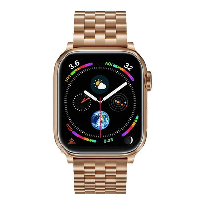 For Apple Watch Series 9 / 8 / 7 41mm / SE (2023) / SE(2022) / SE / 6 / 5 / 4 40mm / 3 / 2 / 1 38mm 5-Bead Metal Strap