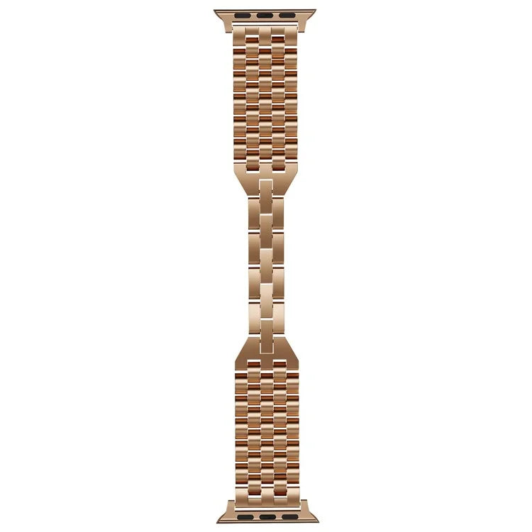 For Apple Watch Series 9 / 8 / 7 41mm / SE (2023) / SE(2022) / SE / 6 / 5 / 4 40mm / 3 / 2 / 1 38mm 5-Bead Metal Strap