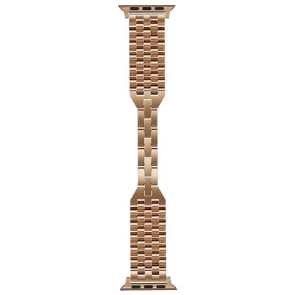 For Apple Watch Series 9 / 8 / 7 41mm / SE (2023) / SE(2022) / SE / 6 / 5 / 4 40mm / 3 / 2 / 1 38mm 5-Bead Metal Strap