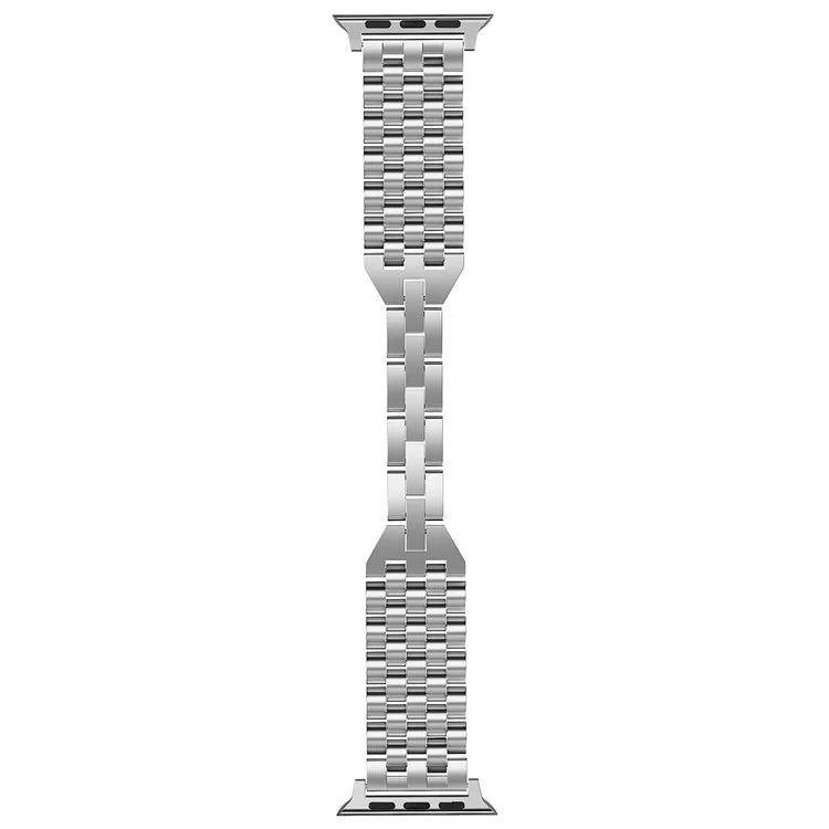 For Apple Watch Series 9 / 8 / 7 41mm / SE (2023) / SE(2022) / SE / 6 / 5 / 4 40mm / 3 / 2 / 1 38mm 5-Bead Metal Strap