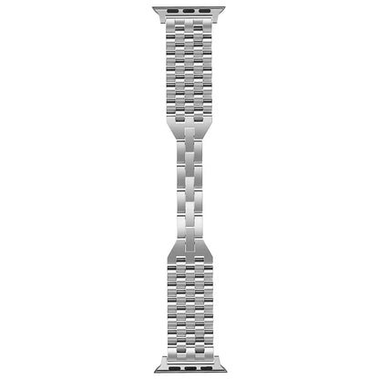 For Apple Watch Series 9 / 8 / 7 41mm / SE (2023) / SE(2022) / SE / 6 / 5 / 4 40mm / 3 / 2 / 1 38mm 5-Bead Metal Strap