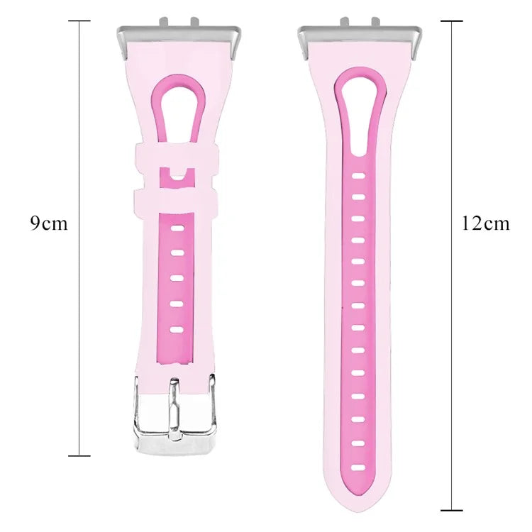 SM-R390 For Samsung Galaxy Fit3 Silicone Watch Band Adjustable Dual Color Wrist Strap