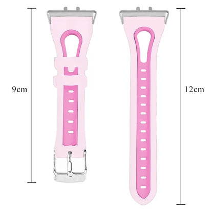 SM-R390 For Samsung Galaxy Fit3 Silicone Watch Band Adjustable Dual Color Wrist Strap