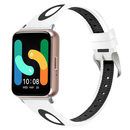 SM-R390 For Samsung Galaxy Fit3 Silicone Watch Band Adjustable Dual Color Wrist Strap